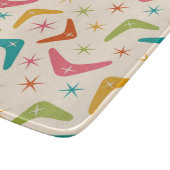 Planche À Découper Boomerang du milieu du siècle avec des starburts r (Coin)