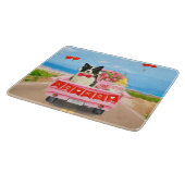 Planche À Découper Border Collie Chien Saint-Valentin Camion Cœurs (Coin)