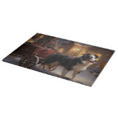 Planche À Découper Border Collie Saison des Fêtes de Noël (Coin)