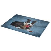Planche À Découper Bordure Collie Chien Aquarelle Portrait (Coin)