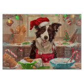 Planche À Découper Bordure Collie Gîtes : Noël festif (Devant)