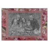 Planche À Découper Bordure des fleurs de printemps roses (Devant)