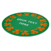 Planche À Découper Bordure Shamrock orange Ajouter un texte (Coin)