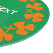 Planche À Découper Bordure Shamrock orange Ajouter un texte (Coin)