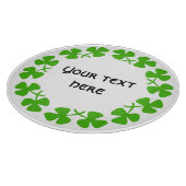 Planche À Découper Bordure Shamrock verte Ajouter un texte (Coin)