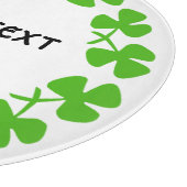 Planche À Découper Bordure Shamrock verte Ajouter un texte (Coin)