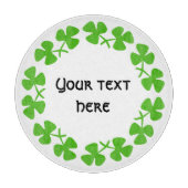 Planche À Découper Bordure Shamrock verte Ajouter un texte (Devant)