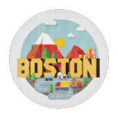Planche À Découper Boston comme destination (Devant)