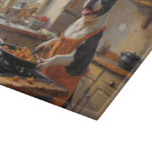 Planche À Découper Boston Terrier Cooking in Kitchen (Coin)