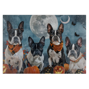 Planche À Découper boston terrier Halloween Éffrayant