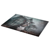 Planche À Découper Boston Terrier Halloween effrayant (Coin)