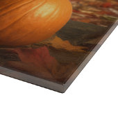 Planche À Découper Boston Terrier Puppy Automne Citrouille de plaisir (Coin)