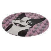 Planche À Découper Boston Terrier, Rose Poussiéreux (Coin)