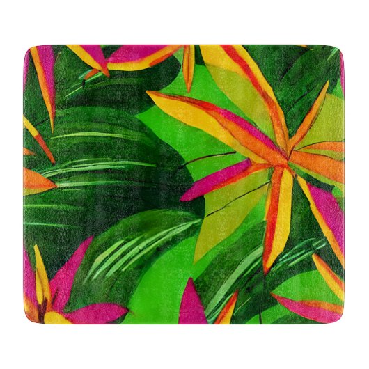 Planche à découper botanique tropicale : l'éléganc (Devant)