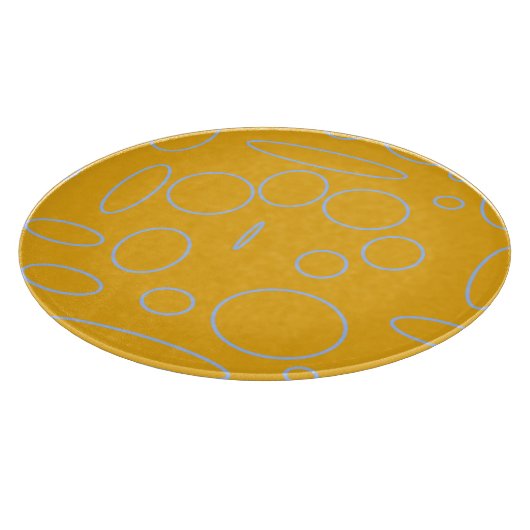 Planche À Découper Boucles cercles sur orange (Coin)