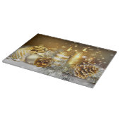 Planche À Découper Bougies, cônes de pin, ornements et cadeaux (Coin)
