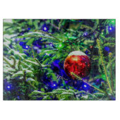 Planche À Découper Boule rouge arbre de Noël vert (Devant)