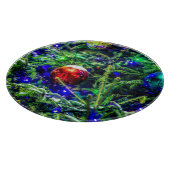 Planche À Découper Boule rouge arbre de Noël vert (Coin)