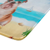 Planche À Découper Bouledogue anglais sur la plage (Coin)