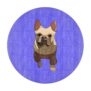 Planche À Découper Bouledogue Français, Lila Violet
