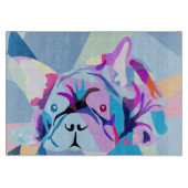 Planche À Découper Bouledogues tableau de verre (Devant)
