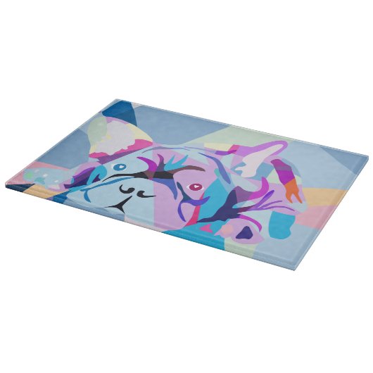 Planche À Découper Bouledogues tableau de verre (Coin)
