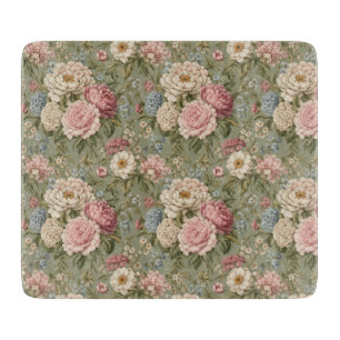 Planche À Découper Bouquet Botanique Vintage Équilibré
