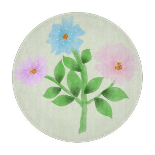 Planche À Découper Bouquet de fleurs sauvages à l'aquarelle éthérée -