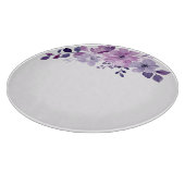Planche À Découper Bouquet de fleurs violettes à l'aquarelle (Coin)