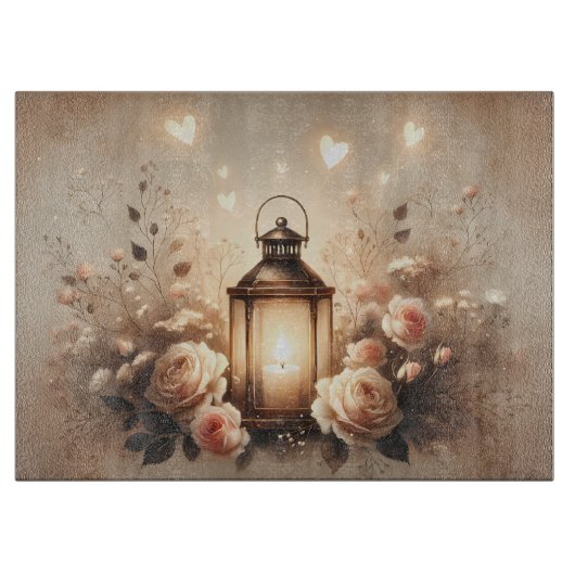 Planche À Découper Bouquet de lanterne rose Glow (Devant)