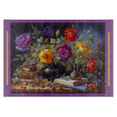 PLANCHE À DÉCOUPER - Bouquet floral sur une table (Devant)