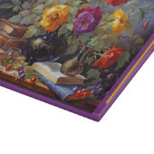PLANCHE À DÉCOUPER - Bouquet floral sur une table (Coin)