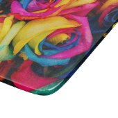 Planche À Découper Bouquet Rose arc-en-ciel (Coin)