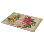 Planche À Découper Bouquet rose victorien (Coin)