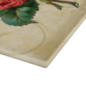 Planche À Découper Bouquet rose victorien (Coin)