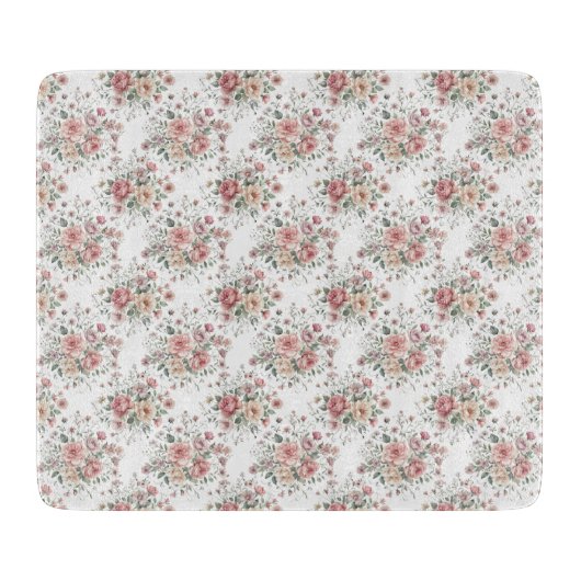Planche À Découper bouquets floraux vintage (Devant)