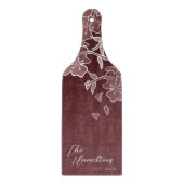 Planche À Découper Bourgogne Cerisier Fleur de Fleur Personnalisé Ann (Devant)