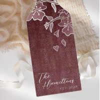 Bourgogne Cerisier Fleur de Fleur Personnalisé Ann