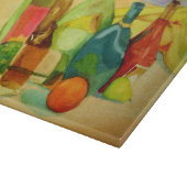 Planche À Découper Bouteilles aquarelles (Coin)