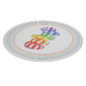 Planche À Découper BOUTON À COUVERRE 12" Table ronde de coupe en verr (Coin)