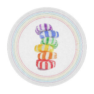 Planche À Découper BOUTON À COUVERRE 12" Table ronde de coupe en verr