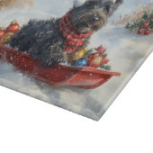 Planche À Découper Bouviers Des Flandres Chien à Sledge Noël (Coin)