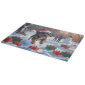 Planche À Découper Bouviers des Flandres Scène de neige festive de No (Coin)