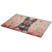 Planche À Découper Bovins australiens avec des roses - Saint-Valentin (Coin)