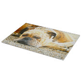 Planche À Découper Boxe Chien Chien Chien Eau Couleur Huile Peinture  (Coin)
