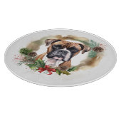 Planche À Découper Boxer Christmas Wreath Festive Pup (Coin)
