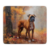 Planche À Découper Boxer en automne Feuilles automne Inspire (Devant)