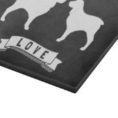 Planche À Découper Boykin Spaniels Love - Silhouettes de chien avec / (Coin)