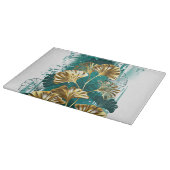 Planche À Découper Branche avec Feuilles d'or Ginko Biloba (Coin)