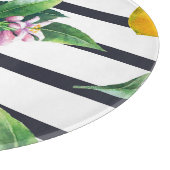 Planche À Découper Branche de citron : lisière d'aquarelle d'agrumes (Coin)